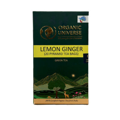 Organic Universe Organic Uni-Lemon Ginger Tea (20 Pyramid Tea Bags)