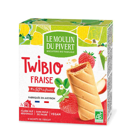 Le Moulin Du Pivert Strawberry Filled Snack Bars 150g