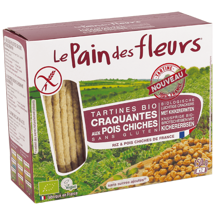 Le Pain Des Fleurs Organic Crunchy Chickpea Toast - 150g