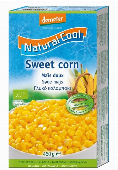 Natural Cool Organic Sweetcorn 450g