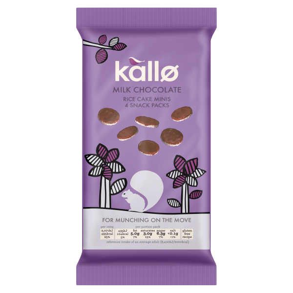 Kallo Mini Milk Chocolate Rice Cakes 84g