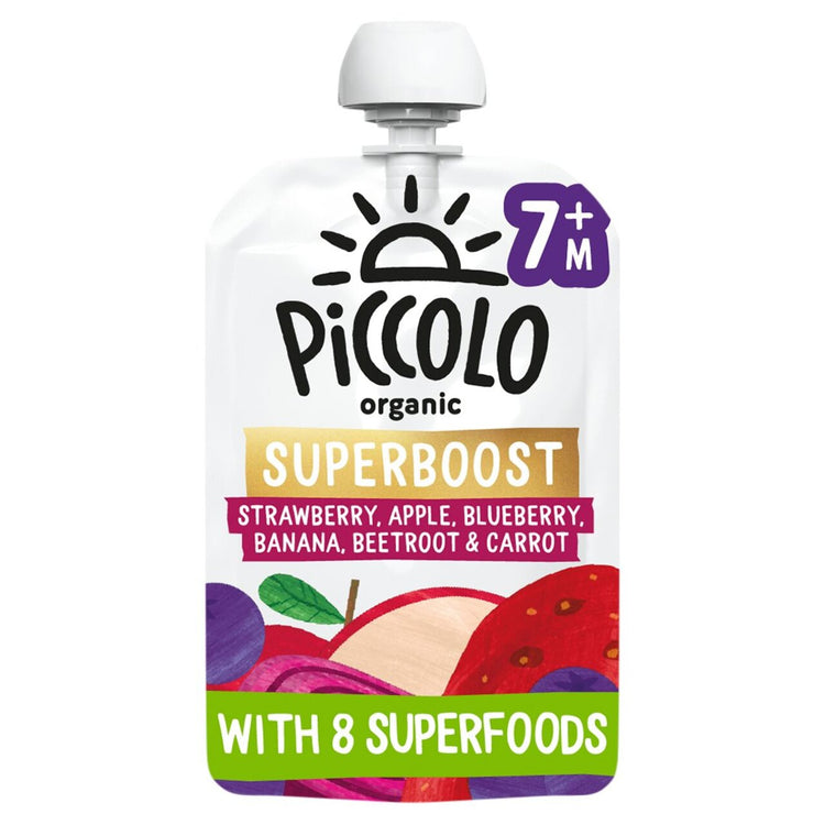 Piccolo Organic Superboost Strawberry Blueberry and Beetroot - 100g