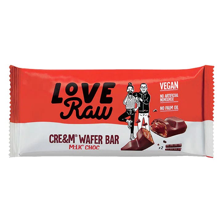 LoveRaw Vegan Cream Filled Wafer Bars - 43g