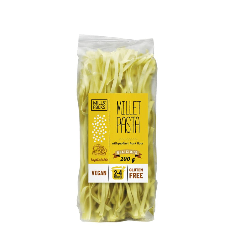 Mill & Folks Millet Pasta Tagliatelle Gluten Free Vegan - 200g