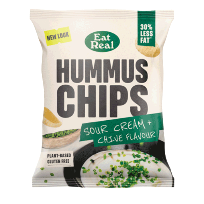 Eat Real Sour Cream & Chives Hummus Chips 110g