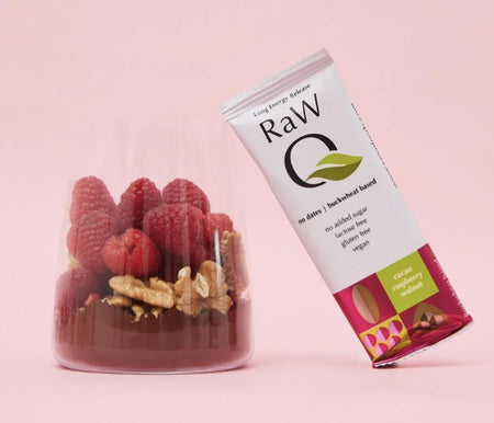 RawQ Long Lasting Cacao Raspberry Walnut Energy Bar 40g