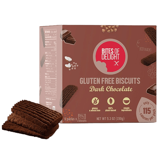 Bites of Delight Gluten Free Vegan Dark Chocolate Biscuits 150g