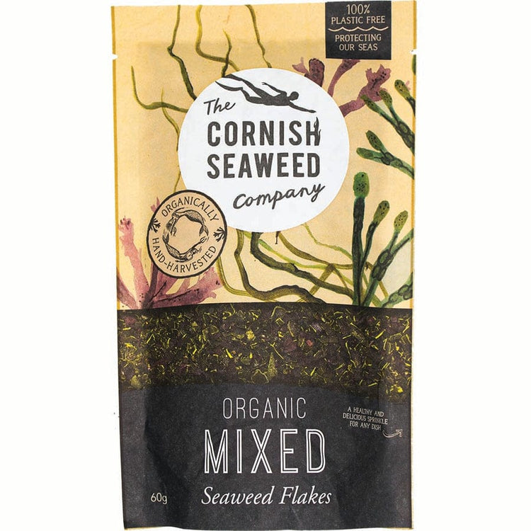 Cornish Seaweed Organic Mixed Seaweed Flakes. 60g