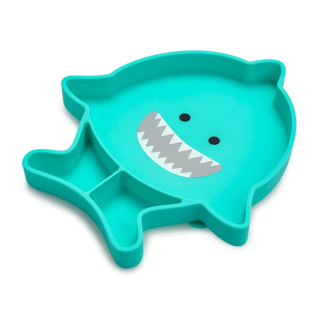 Melii Silicone Divided Suction Plate - Turquoise Shark