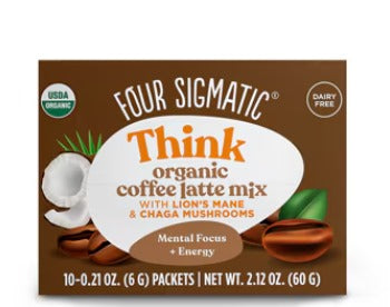 Four Sigmatic Organic Coffee Latte Mix with Lion's Mane & Chaga Mushrooms 10 Packets 60g