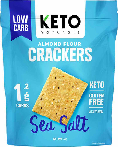 Keto Naturals Almond Flour Crackers Sea Salt 64g