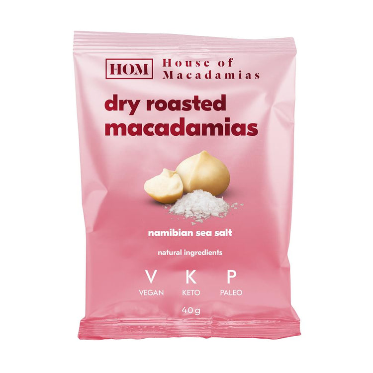 House of Macadamias Nuts Dry Roasted with Namibian Sea Salt - 40g