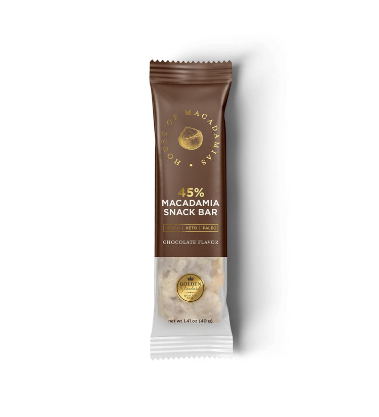 House of Macadamias Organic Macadamia Snack Bar Chocolate - 40g