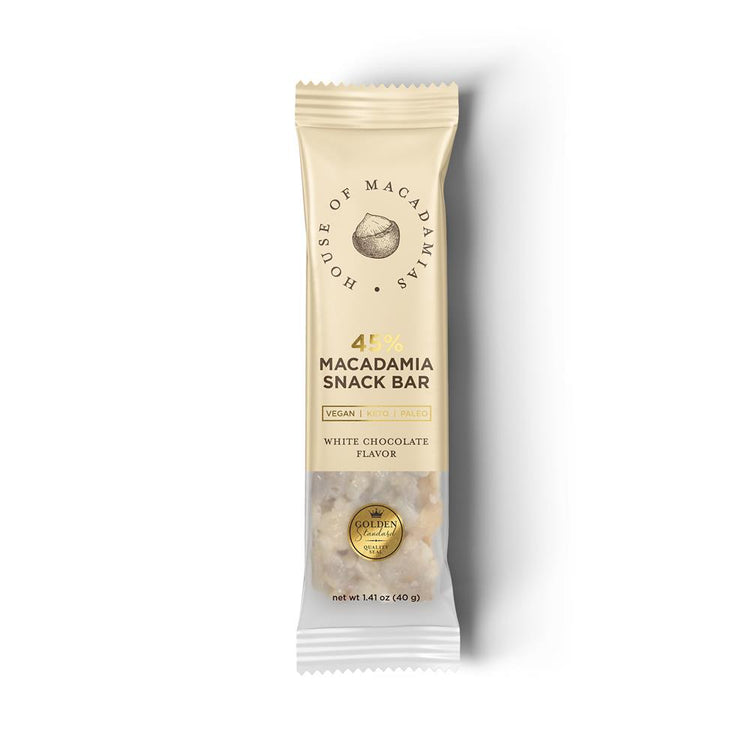 House of Macadamias Organic Macadamia Snack Bar White Chocolate - 40g