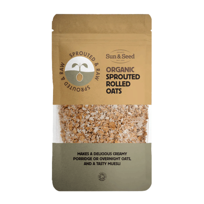 Sun & Seed Organic Sprouted Rolled Naked Oats 250g