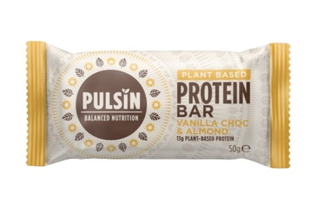 Pulsin Vanilla Chocolate Chip & Almond Protein Booster Bar 50g