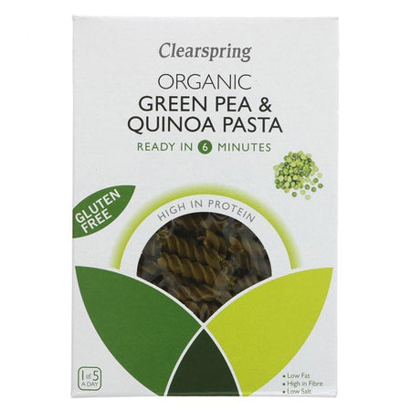 Clearspring Organic Green Pea & Quinoa Pasta Fusilli 250g, Gluten Free