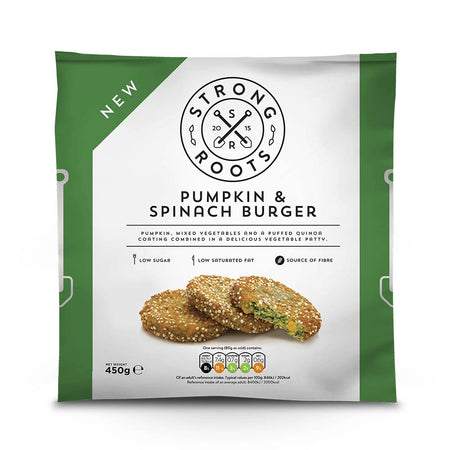 Strong Roots Pumpkin & Spinach Burger 300g