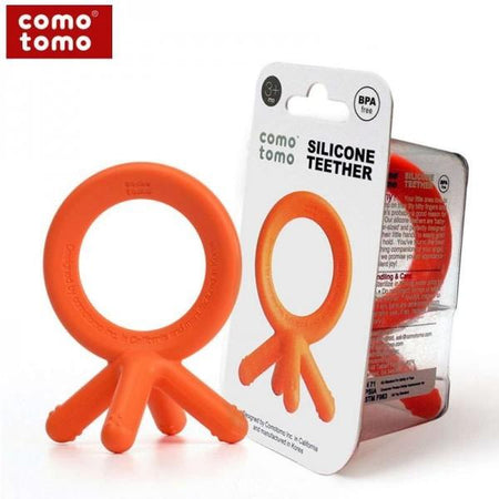 Comotomo Silicone Baby Teether Orange